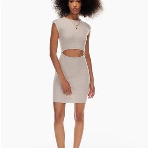 Wilfred Free Aritzia knit cutout dress